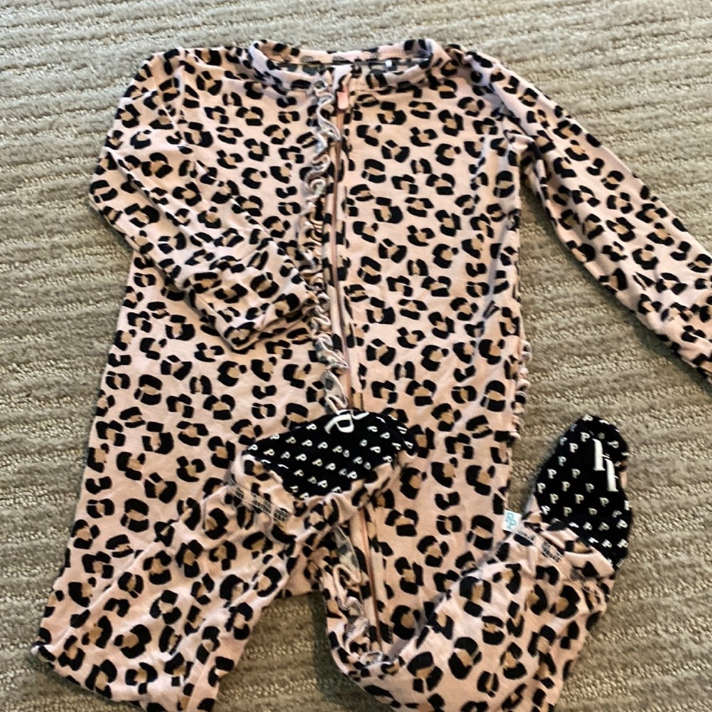 Posh Peanut Samara Footie Ruffled Zippered One Piece